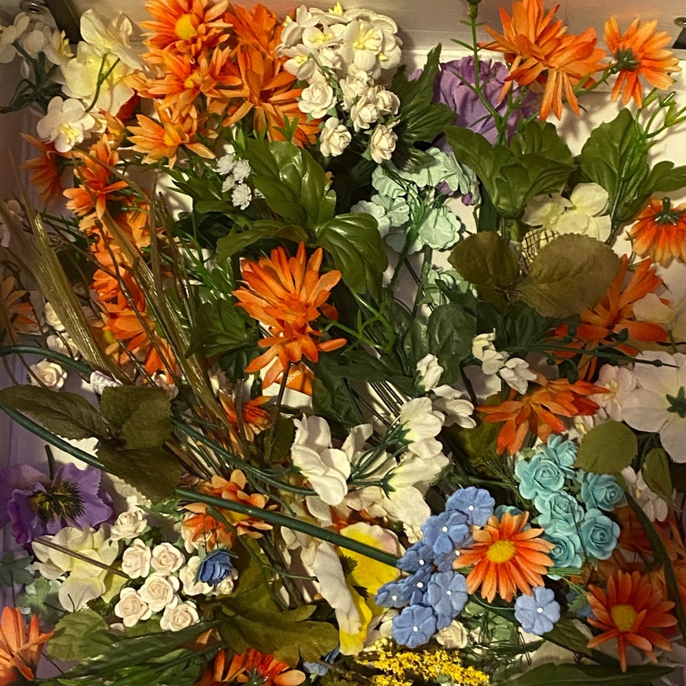 Assortment of fake flowers